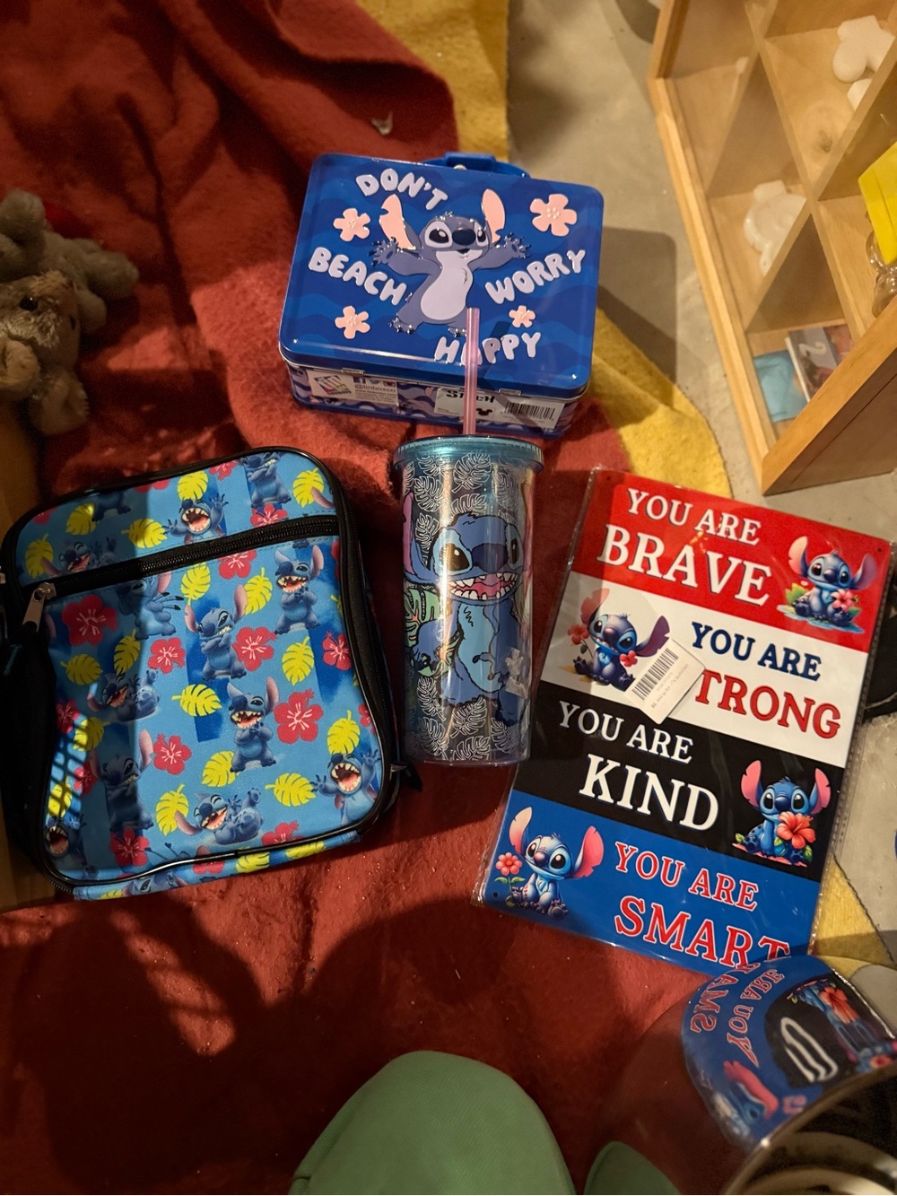 4 piece bundle-Stitch Lunch bag & Tumbler-sign, &lunch box NEW!